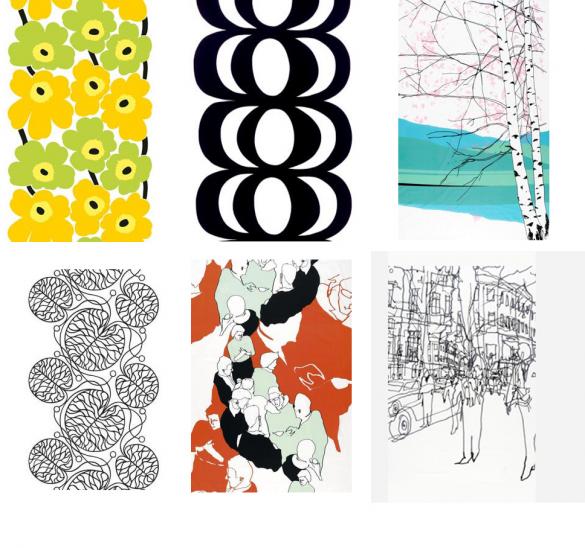 Marimekko textiles in various prints